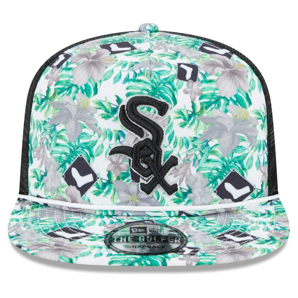 Chicago White Sox New Era Tropic Floral Golfer Lightly Structured Snapback Hat Sale