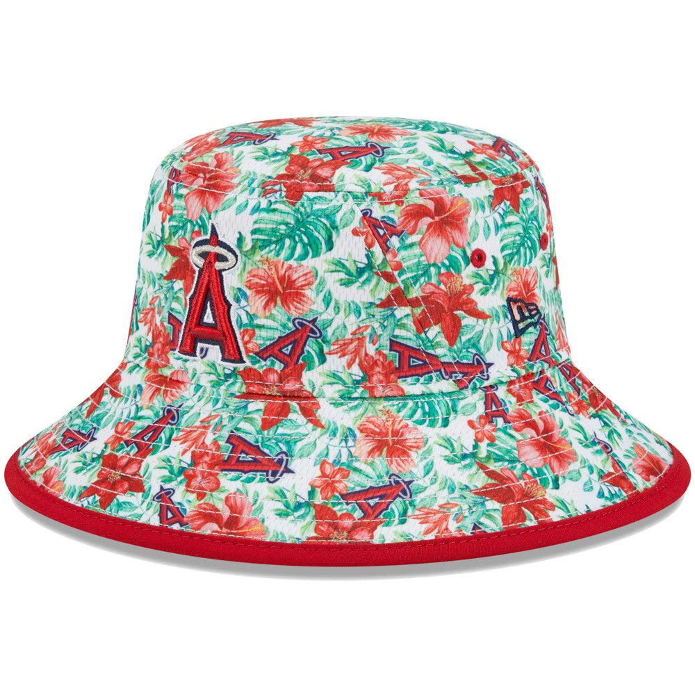 Los Angeles Angels New Era Tropic Floral Bucket Hat Outlet