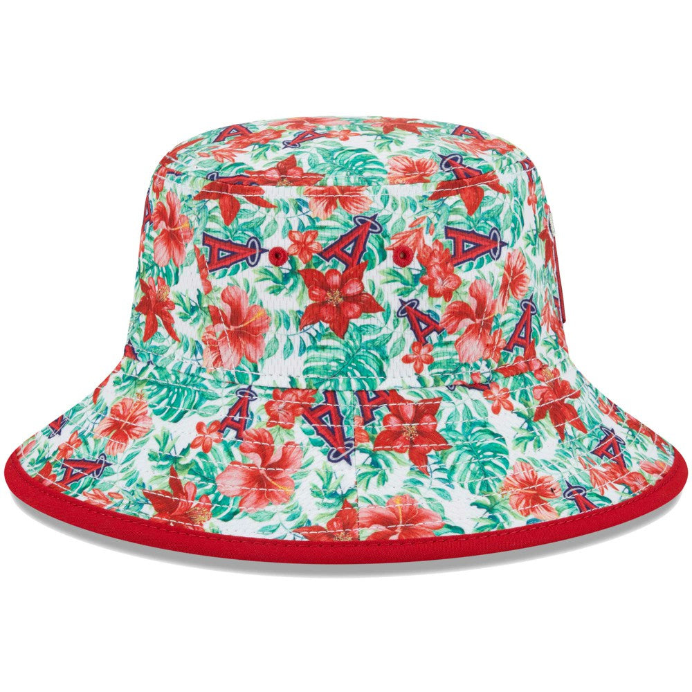Los Angeles Angels New Era Tropic Floral Bucket Hat Outlet