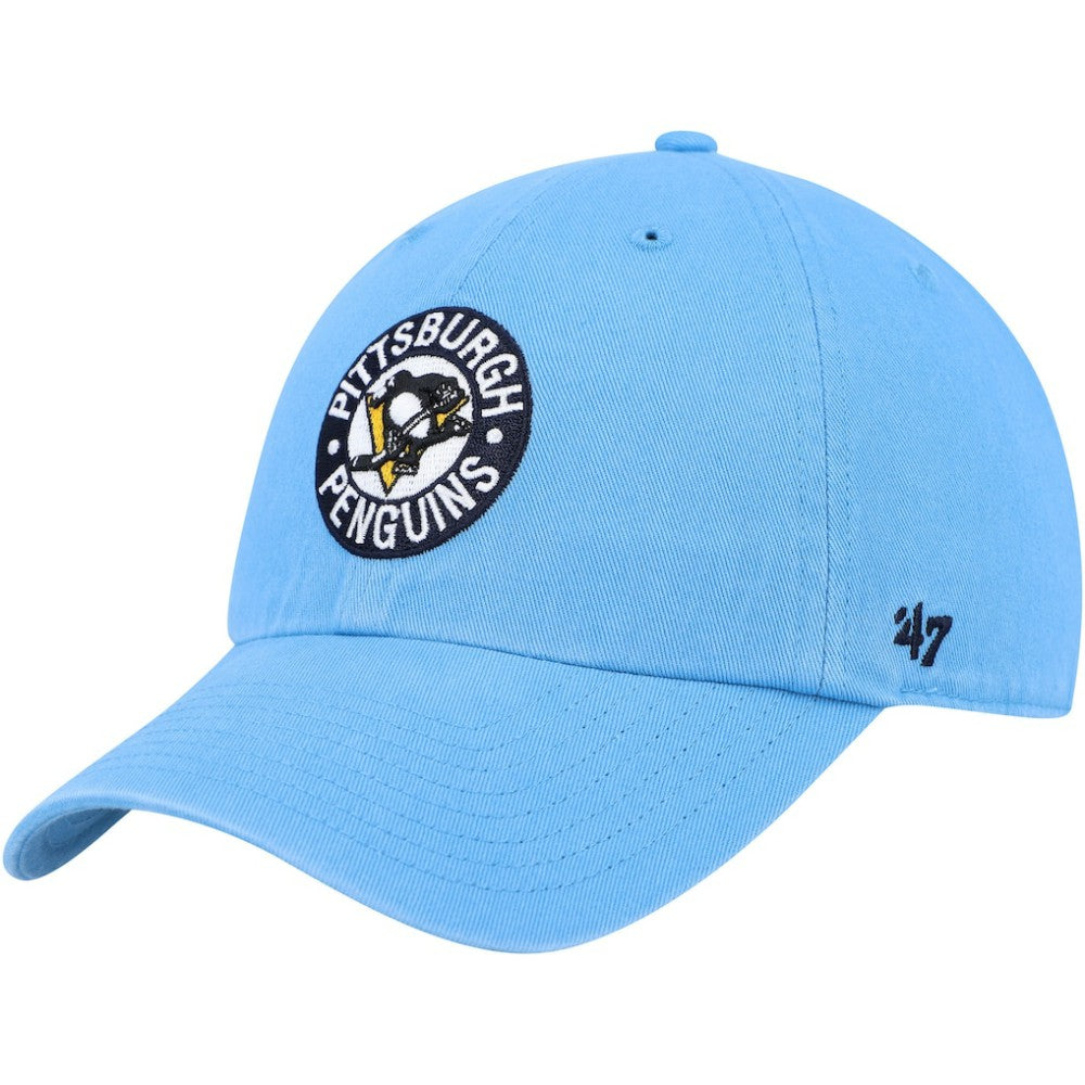 Pittsburgh Penguins '47 Clean Up Adjustable Hat - Light Blue | 47 brand near me