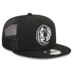 New Era Dallas Mavericks 9FIFTY Snapback Trucker Hat Black