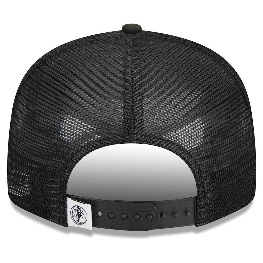 New Era Dallas Mavericks 9FIFTY Snapback Trucker Hat Black