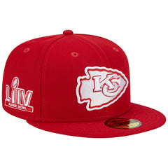 Kansas City Chiefs New Era Super Bowl LIV Main Patch 59FIFTY Fitted Hat - Scarlet - NFL