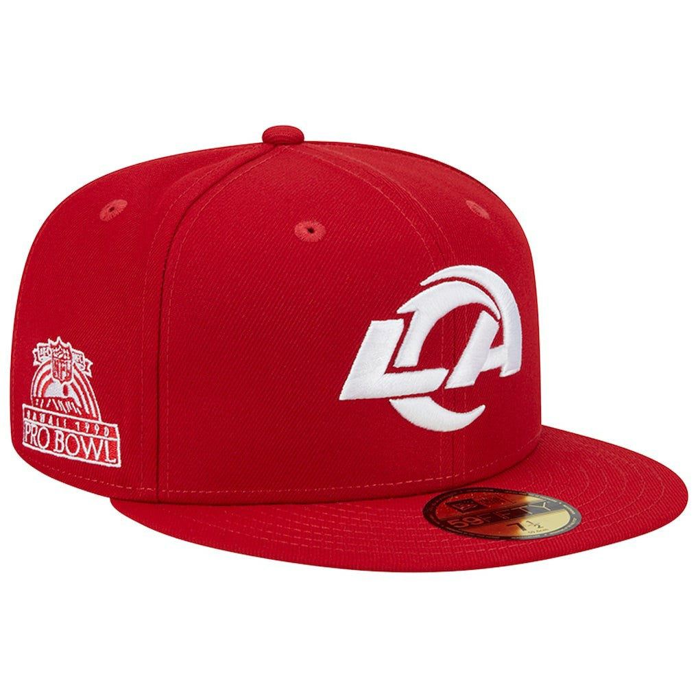 Los Angeles Rams New Era 1990 Hawaii Pro Bowl Main Patch 59FIFTY Fitted Hat - Scarlet - NFL