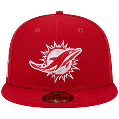 Miami Dolphins New Era 1993 Hawaii Pro Bowl Main Patch 59FIFTY Fitted Hat - Scarlet - NFL
