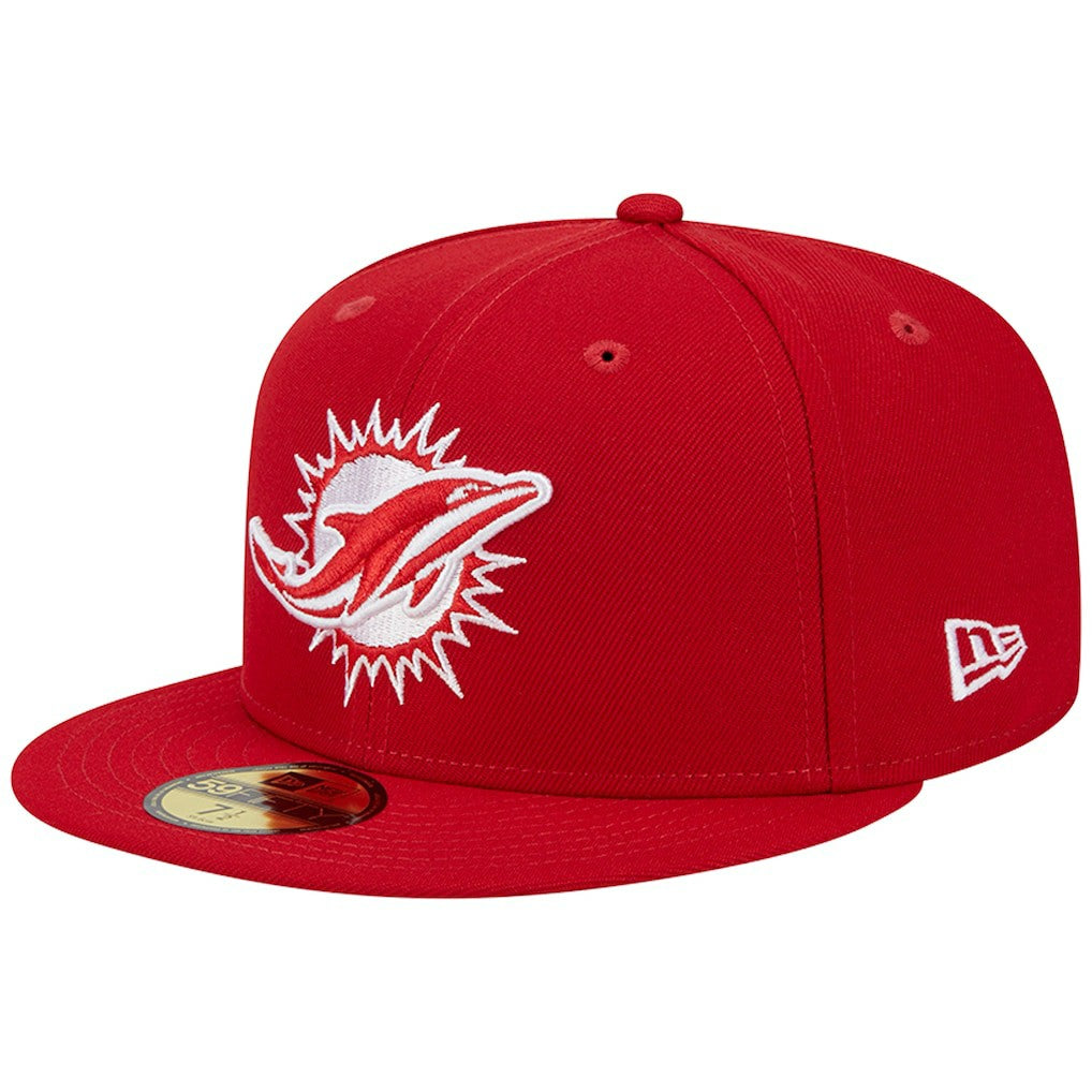Miami Dolphins New Era 1993 Hawaii Pro Bowl Main Patch 59FIFTY Fitted Hat - Scarlet - NFL