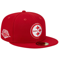 Pittsburgh Steelers New Era Super Bowl XLIII Main Patch 59FIFTY Fitted Hat - Scarlet - NFL