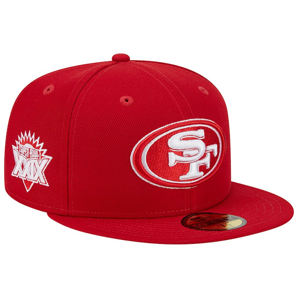 San Francisco 49ers New Era Super Bowl XXIX Main Patch 59FIFTY Fitted Hat - Scarlet - NFL