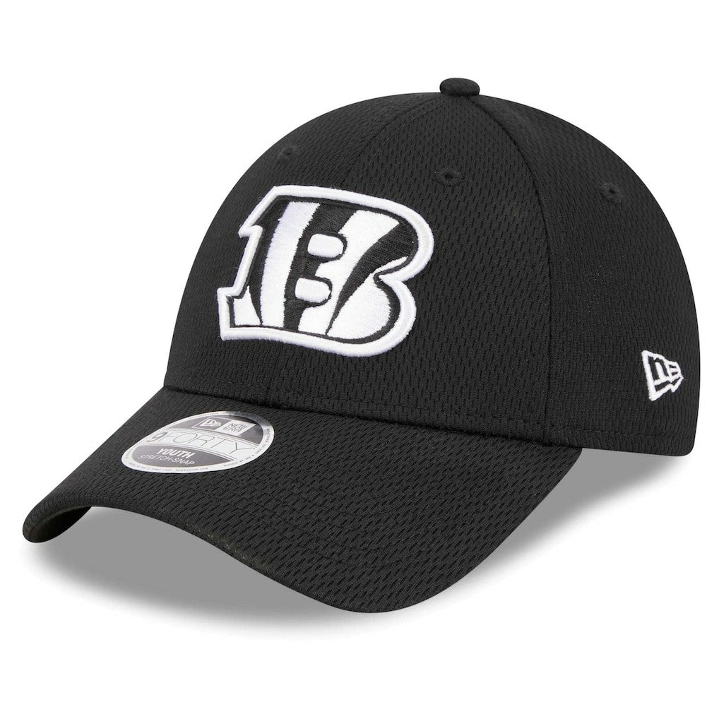 Cincinnati Bengals New Era Youth Main B-Dub 9FORTY Adjustable Hat - Black - NFL
