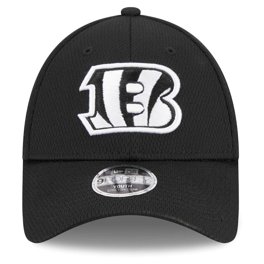 Cincinnati Bengals New Era Youth Main B-Dub 9FORTY Adjustable Hat - Black - NFL