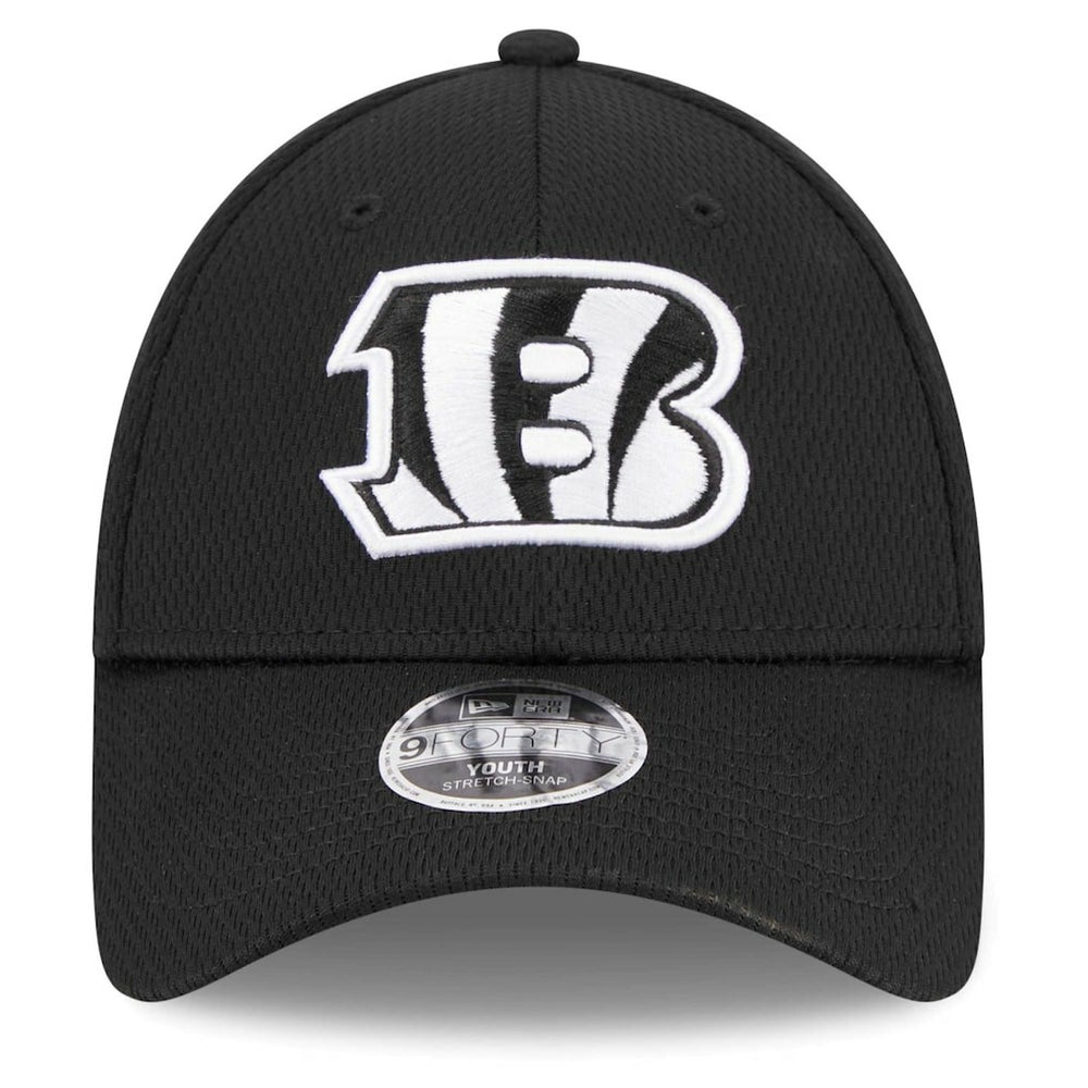Cincinnati Bengals New Era Youth Main B-Dub 9FORTY Adjustable Hat - Black - NFL