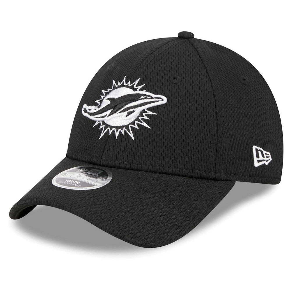 Miami Dolphins New Era Youth Main B-Dub 9FORTY Adjustable Hat - Black - NFL
