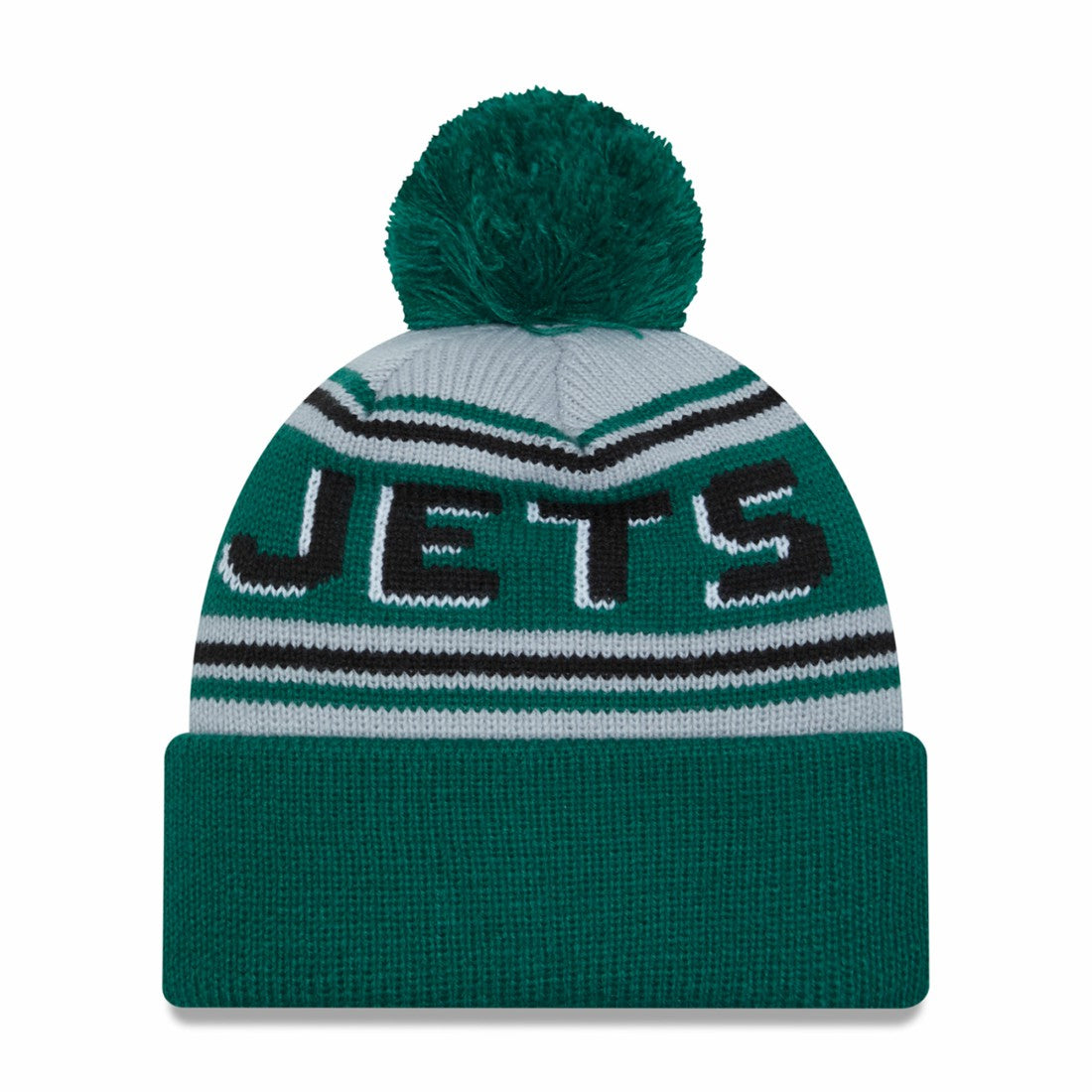 New York Jets New Era Main Cuffed Knit Hat with Pom - Green - NFL