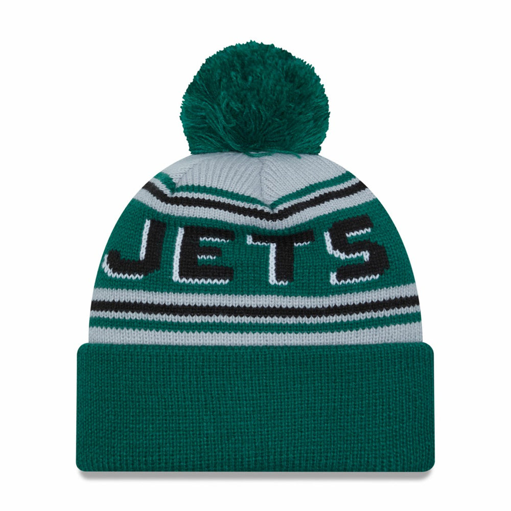 New York Jets New Era Main Cuffed Knit Hat with Pom - Green - NFL