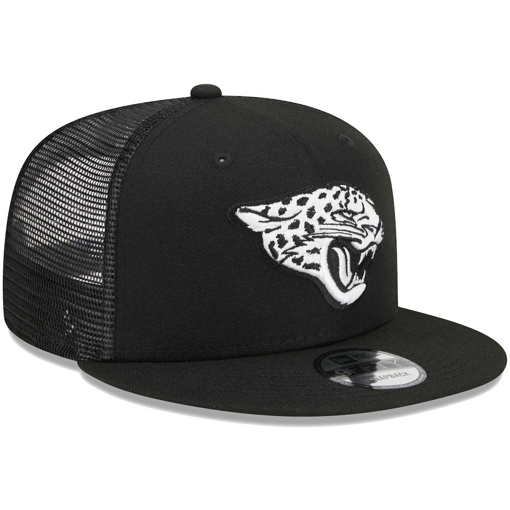 Jacksonville Jaguars New Era Main Trucker 9FIFTY Snapback Hat - Black - NFL