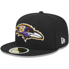 Baltimore Ravens New Era Youth Main 59FIFTY Fitted Hat - Black - NFL