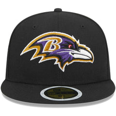 Baltimore Ravens New Era Youth Main 59FIFTY Fitted Hat - Black - NFL