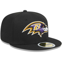 Baltimore Ravens New Era Youth Main 59FIFTY Fitted Hat - Black - NFL