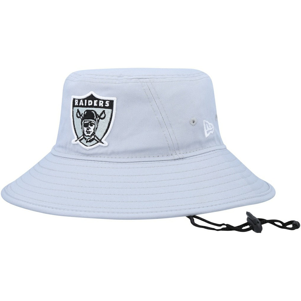 Las Vegas Raiders New Era Main Bucket Hat - Silver - NFL
