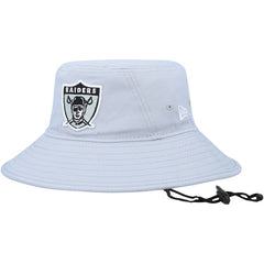 Las Vegas Raiders New Era Main Bucket Hat - Silver - NFL