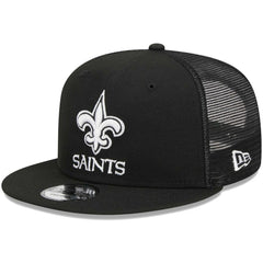 New Orleans Saints New Era Main Trucker 9FIFTY Snapback Hat - Black - NFL