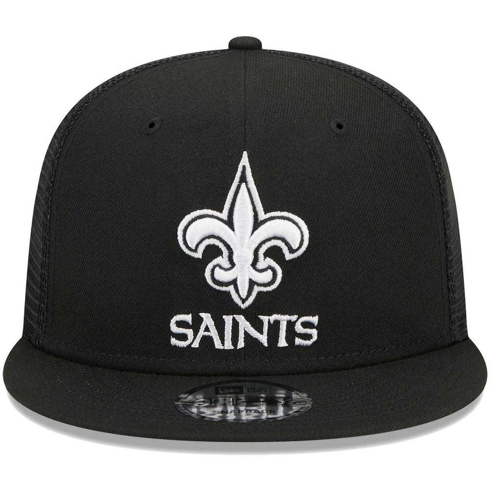 New Orleans Saints New Era Main Trucker 9FIFTY Snapback Hat - Black - NFL