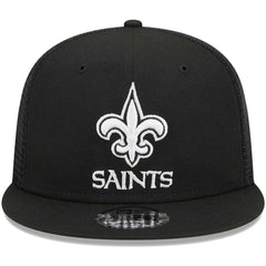 New Orleans Saints New Era Main Trucker 9FIFTY Snapback Hat - Black - NFL