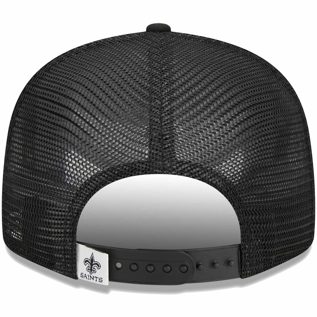 New Orleans Saints New Era Main Trucker 9FIFTY Snapback Hat - Black - NFL