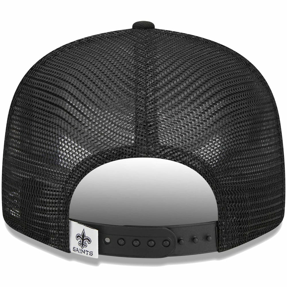 New Orleans Saints New Era Main Trucker 9FIFTY Snapback Hat - Black - NFL