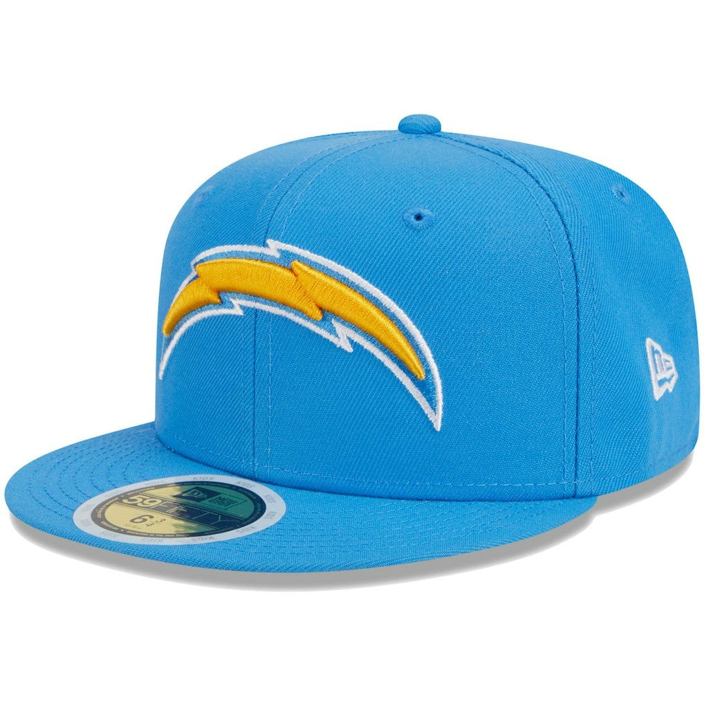Los Angeles Chargers New Era Youth Main 59FIFTY Fitted Hat - Powder Blue - NFL