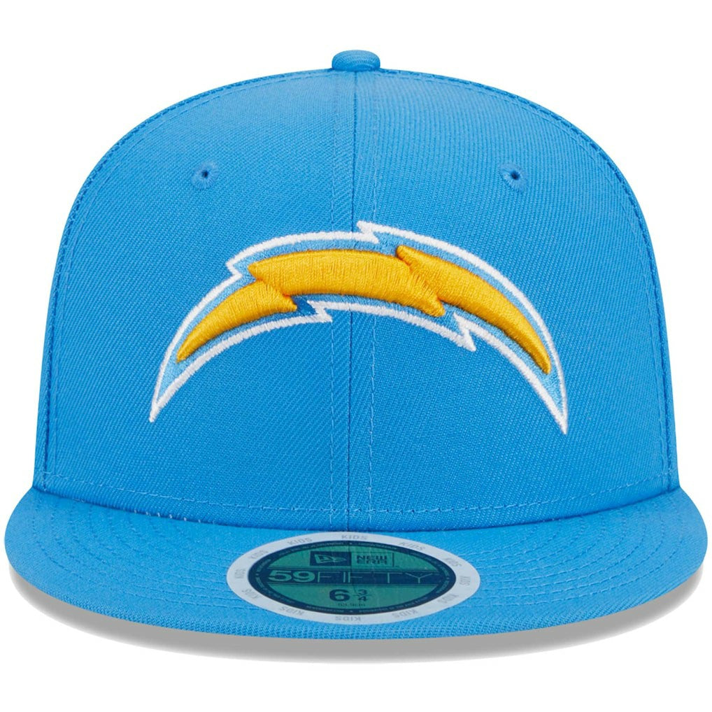 Los Angeles Chargers New Era Youth Main 59FIFTY Fitted Hat - Powder Blue - NFL