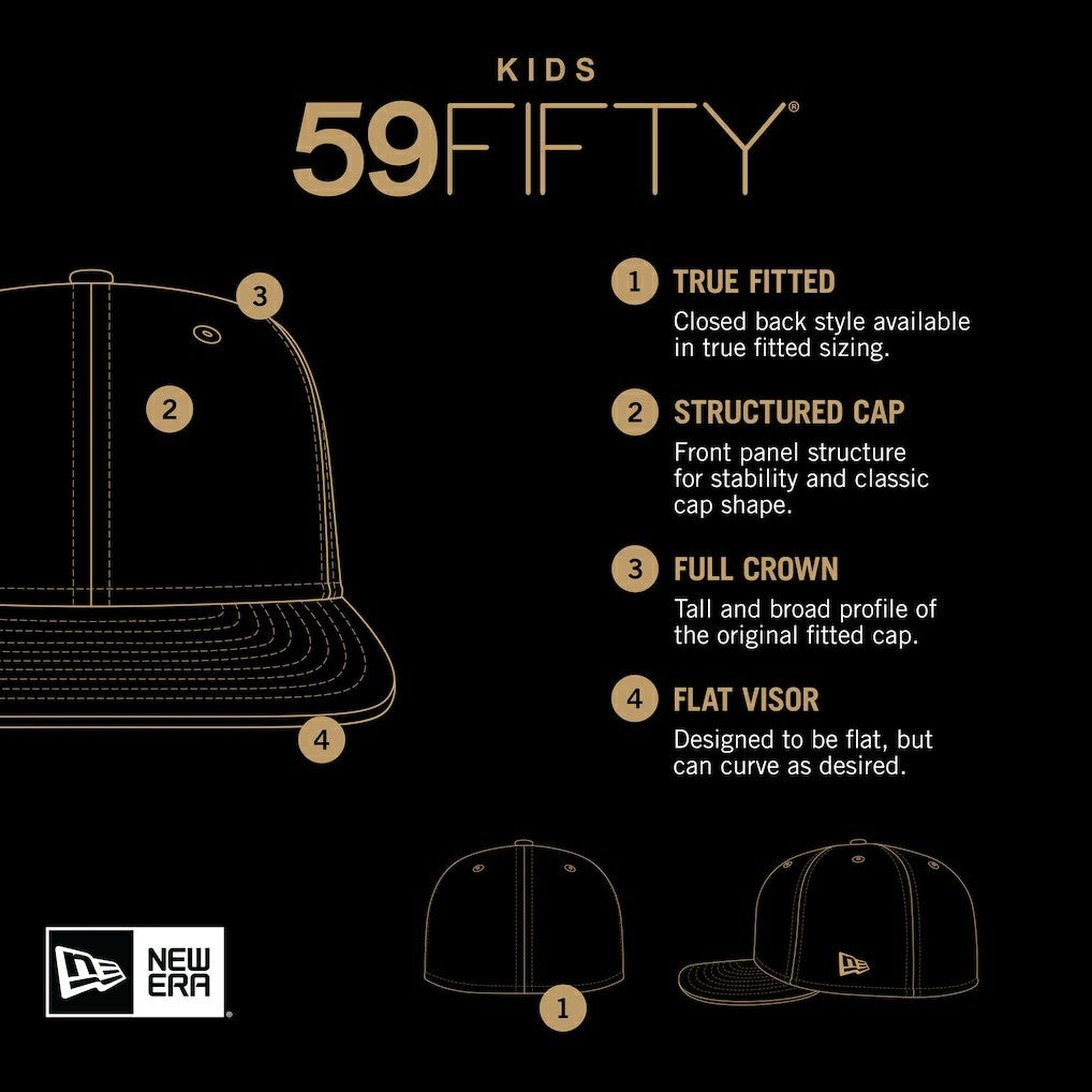 Los Angeles Chargers New Era Youth Main 59FIFTY Fitted Hat - Powder Blue - NFL