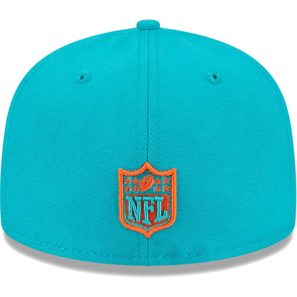 Miami Dolphins New Era Youth Main 59FIFTY Fitted Hat - Aqua - NFL