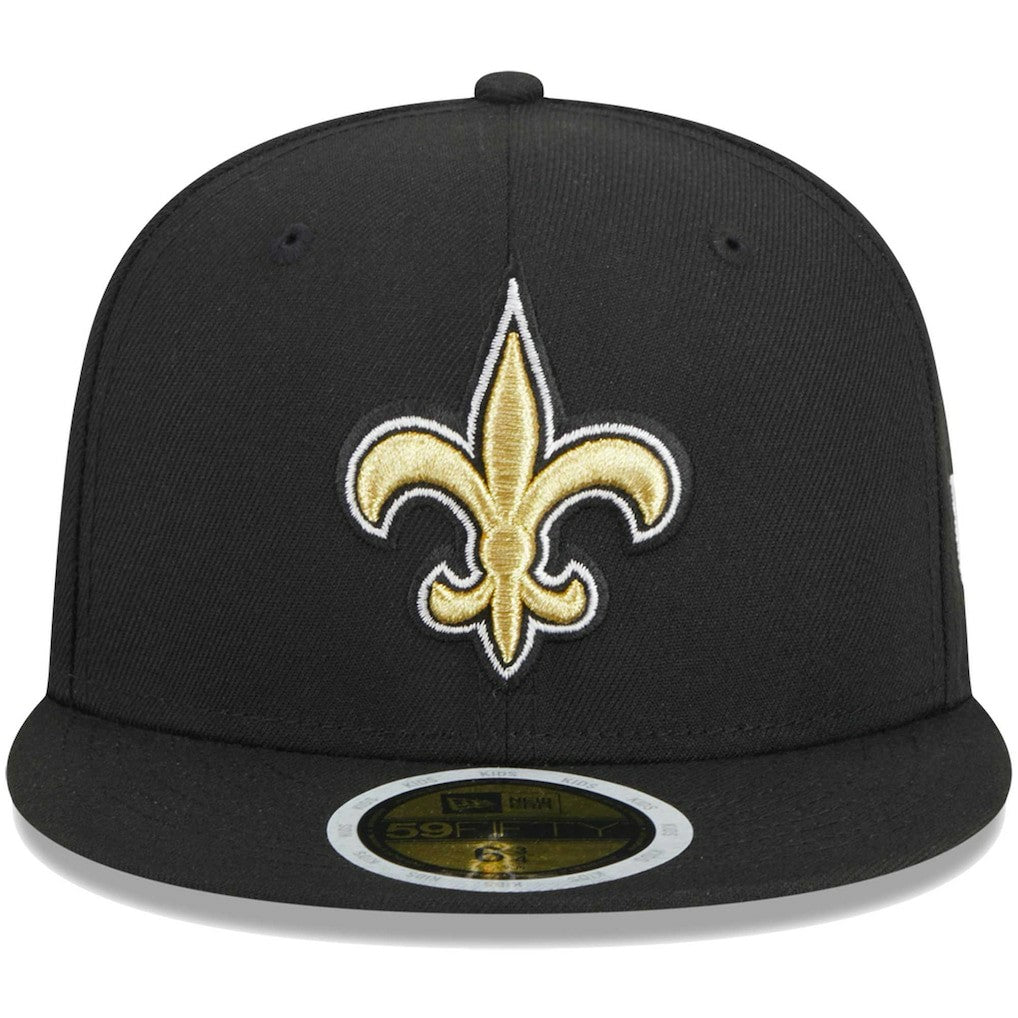 New Orleans Saints New Era Youth Main 59FIFTY Fitted Hat - Black - NFL