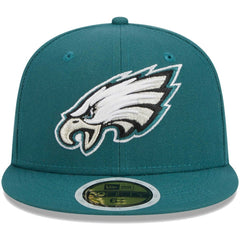 Philadelphia Eagles New Era Youth Main 59FIFTY Fitted Hat - Midnight Green - NFL