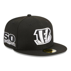 Cincinnati Bengals New Era Main Patch 59FIFTY Fitted Hat - Black - NFL