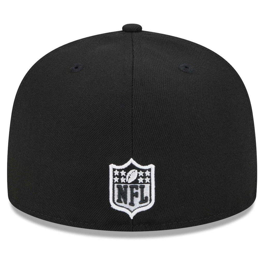 Miami Dolphins New Era Main Patch 59FIFTY Fitted Hat - Black - NFL