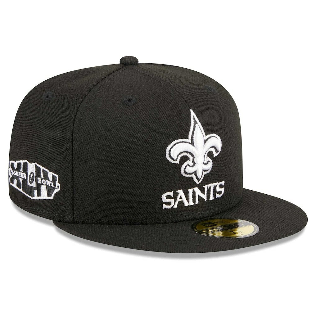 New Orleans Saints New Era Main Patch 59FIFTY Fitted Hat - Black - NFL