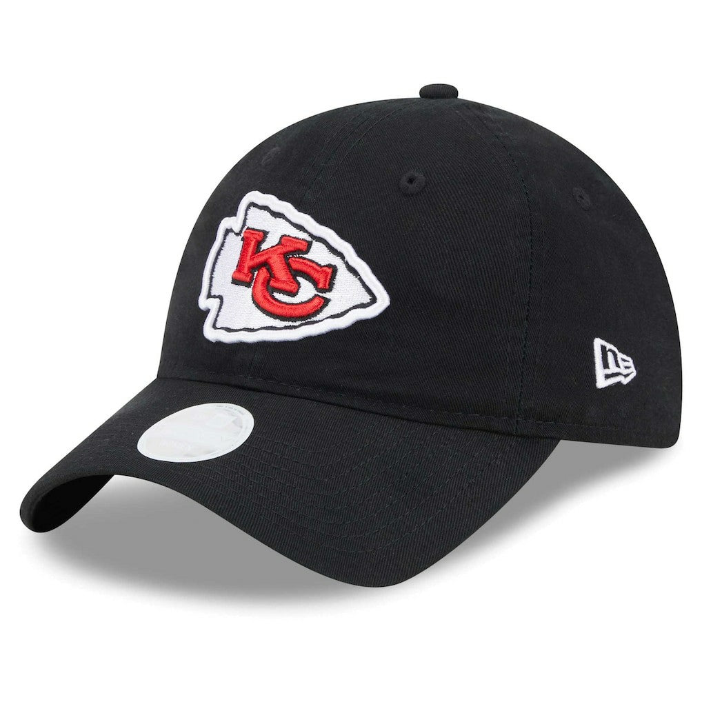 Kansas City Chiefs New Era Women's Main Core Classic 2.0 9TWENTY Adjustable Hat - Black - NFL