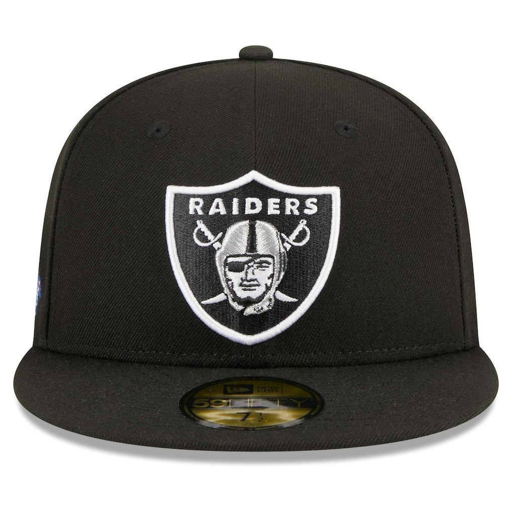Las Vegas Raiders New Era Main Patch 59FIFTY Fitted Hat - Black - NFL