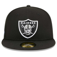 Las Vegas Raiders New Era Main Patch 59FIFTY Fitted Hat - Black - NFL
