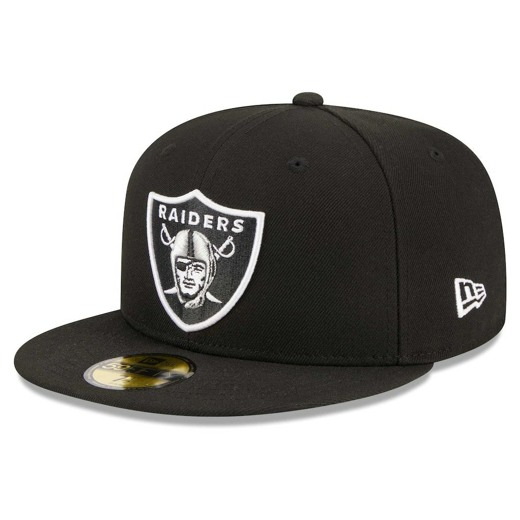 Las Vegas Raiders New Era Main Patch 59FIFTY Fitted Hat - Black - NFL