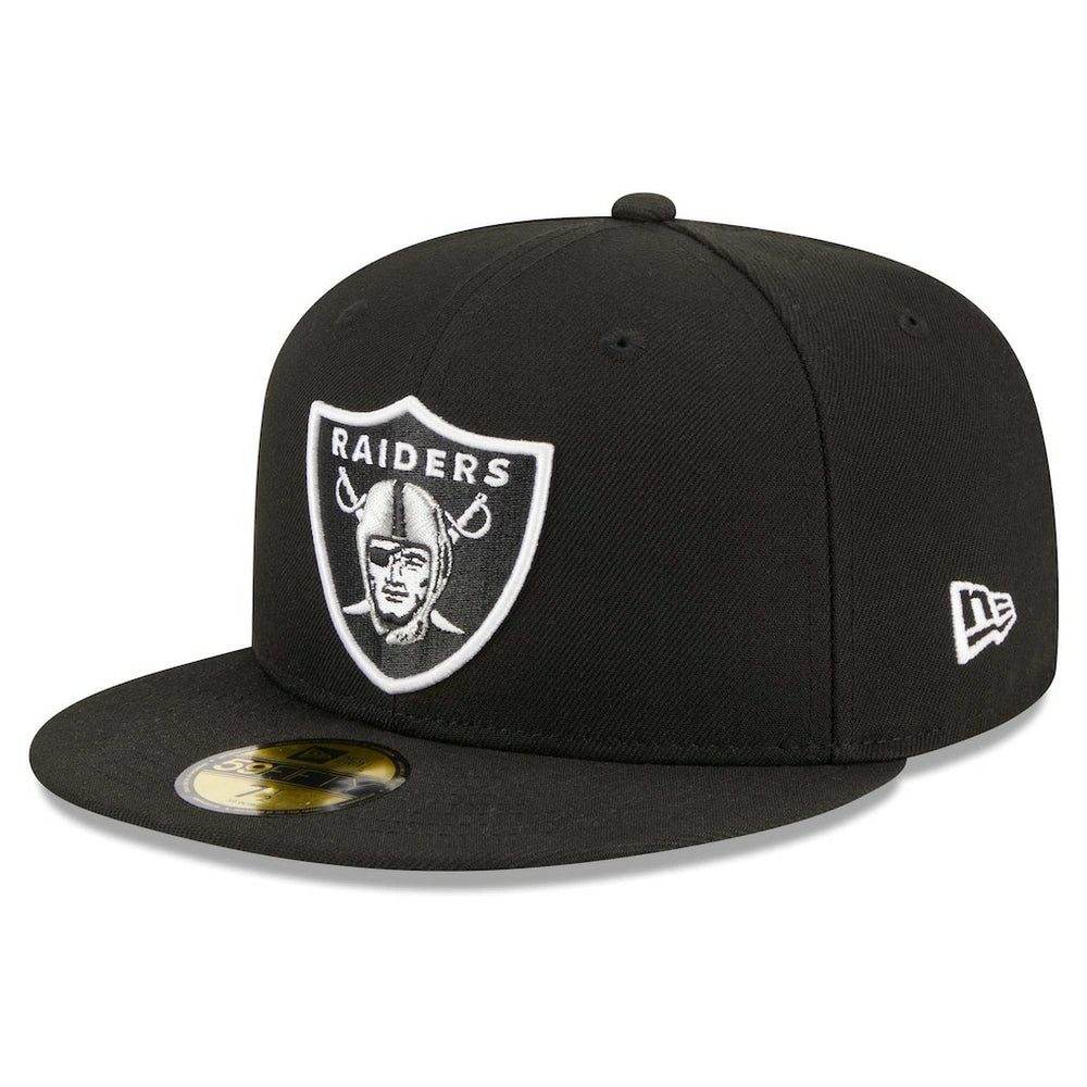Las Vegas Raiders New Era Main Patch 59FIFTY Fitted Hat - Black - NFL