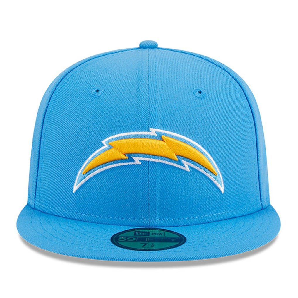 Los Angeles Chargers New Era Main Patch 59FIFTY Fitted Hat - Powder Blue - NFL