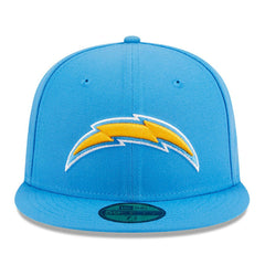 Los Angeles Chargers New Era Main Patch 59FIFTY Fitted Hat - Powder Blue - NFL