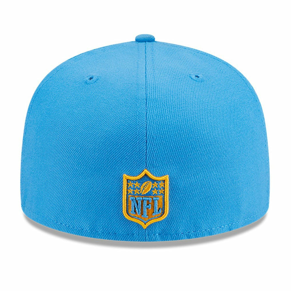 Los Angeles Chargers New Era Main Patch 59FIFTY Fitted Hat - Powder Blue - NFL