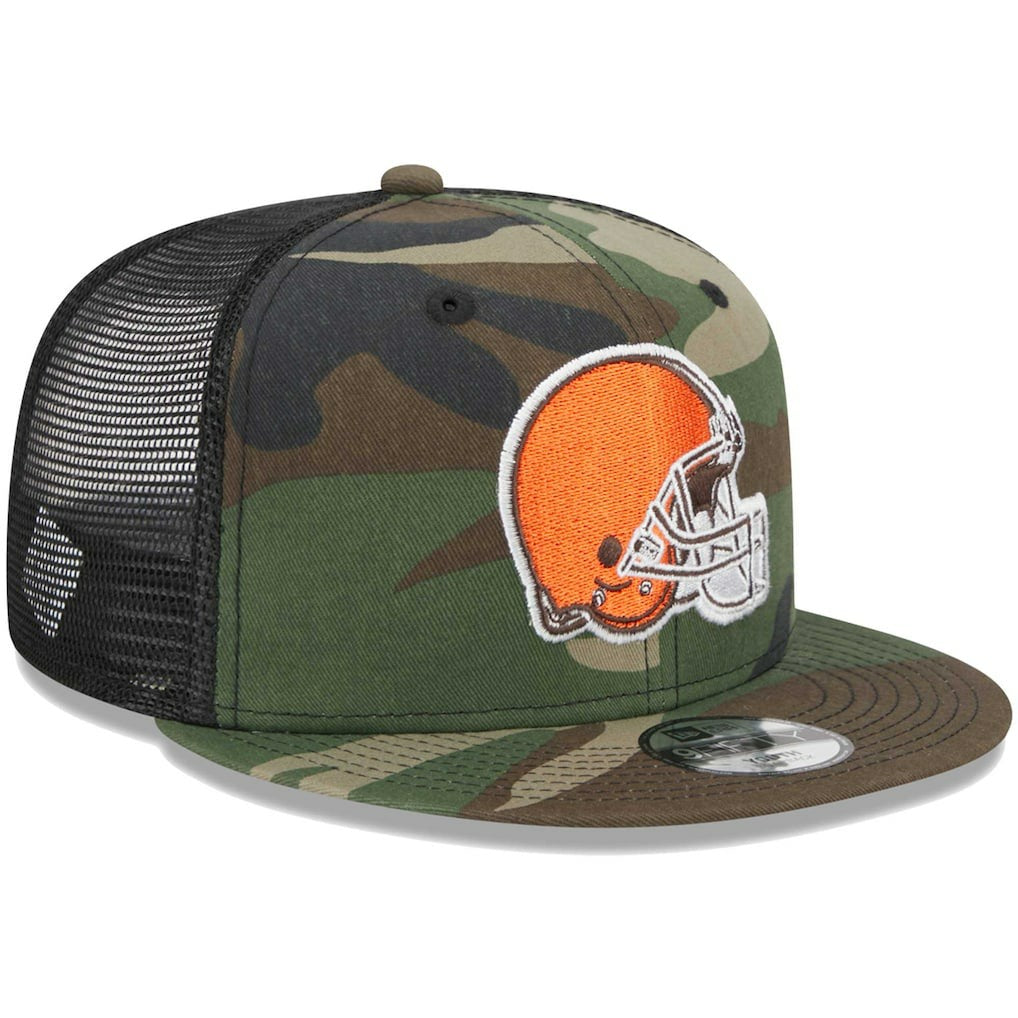 Cleveland Browns New Era Youth Main Trucker 9FIFTY Snapback Hat - Camo - NFL
