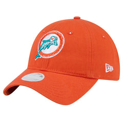 Miami Dolphins New Era Women's Throwback Main Core Classic 2.0 9TWENTY Adjustable Hat - Orange - NFL