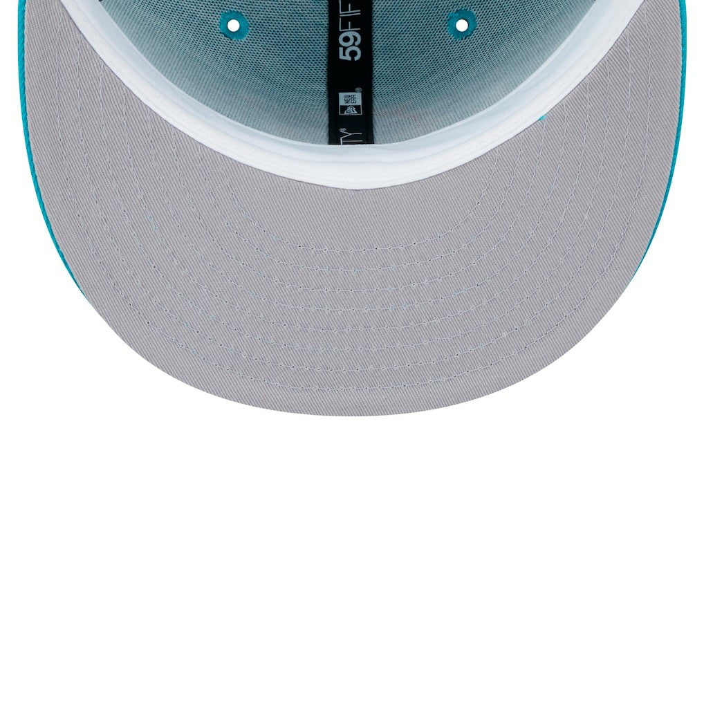 Miami Dolphins New Era Main Patch 59FIFTY Fitted Hat - Aqua - NFL