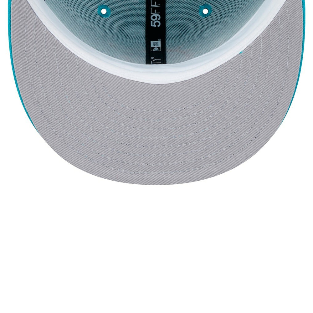 Miami Dolphins New Era Main Patch 59FIFTY Fitted Hat - Aqua - NFL
